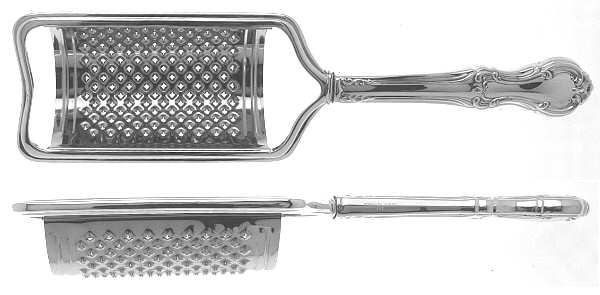 Joan of Arc (Sterling, 1940) Cheese Grater with Hollow Handle, Stainless Grater