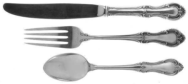 Joan of Arc (Sterling, 1940) 3-Piece Youth Set (Knife, Fork & 5 O'Clock Spoon)