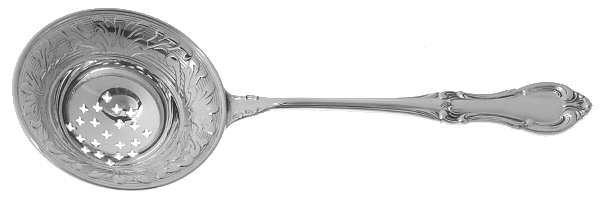Joan of Arc (Sterling, 1940) Individual Overcup Tea Strainer with Silverplate Bowl
