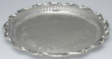 Joanne (Silverplate, Hollowware) 13" Pierced Round Tray