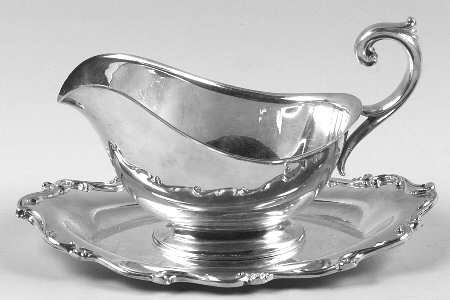 Joanne (Silverplate, Hollowware) Plated Gravy Boat & Underplate