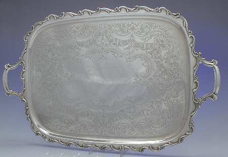 Joanne (Silverplate, Hollowware) Large Silverplate Waiter Tray