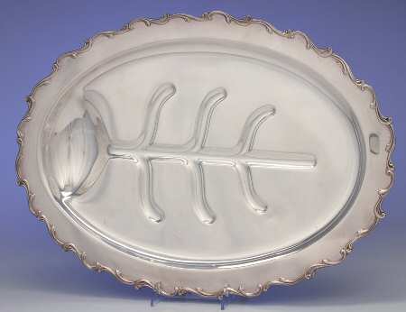 Joanne (Silverplate, Hollowware) Medium Plated Meat Platter with Well