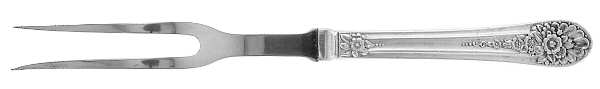 Jubilee (Silverplate, 1953) Small Steak Carving Fork with Stainless Prongs