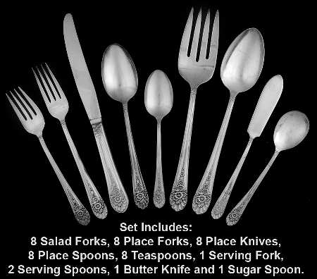 Jubilee (Silverplate, 1953) 45 Piece Set
