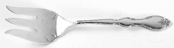 Juliette (Silverplate, 1965) Medium Solid Cold Meat Serving Fork
