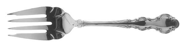 Juliette (Silverplate, 1981) Medium Solid Cold Meat Serving Fork