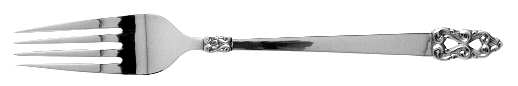 King Frederik-Royal Empress (Silverplate) Fork by International Silver