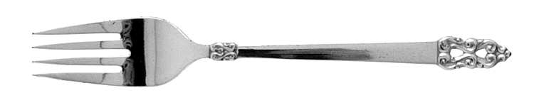 King Frederik-Royal Empress (Silverplate) Individual Salad Fork by International Silver