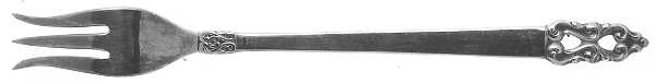 King Frederik-Royal Empress (Silverplate) Short Handle Pickle/Olive Fork