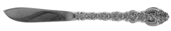 King Louis (Sterling, 1971) Modern Hollow Butter Spreader (Stainless)