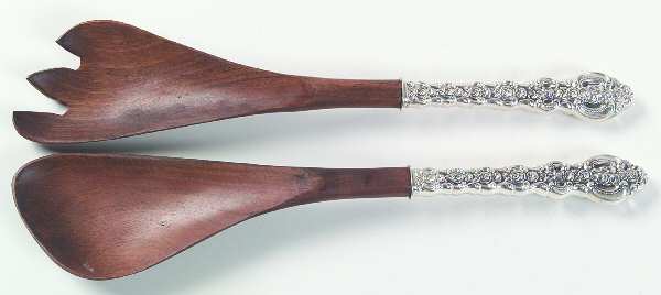 King Louis (Sterling, 1971) Wooden Bowl 2-Piece Salad Set
