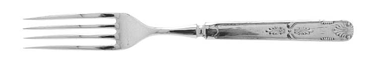 Kings (Silverplate, 1888) Indented Solid Handled Fork