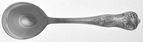 Kings (Silverplate, 1977, No Wings) Round Bowl Soup Spoon (Cream Soup)