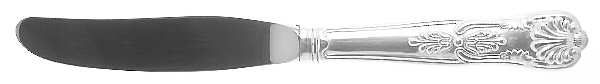 Kings (Silverplate, 1977, No Wings) Modern Hollow Butter Spreader (Stainless)