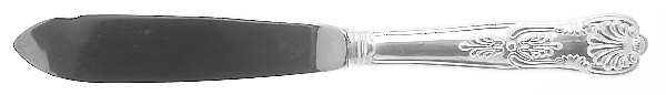 Kings (Silverplate, 1977, No Wings) Individual Fish Knife with Stainless Blade