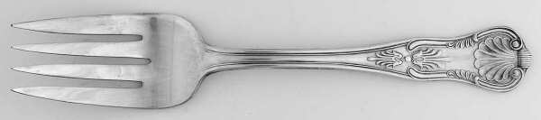 Kings (Silverplate, 1977, No Wings) Large Solid Cold Meat Serving Fork