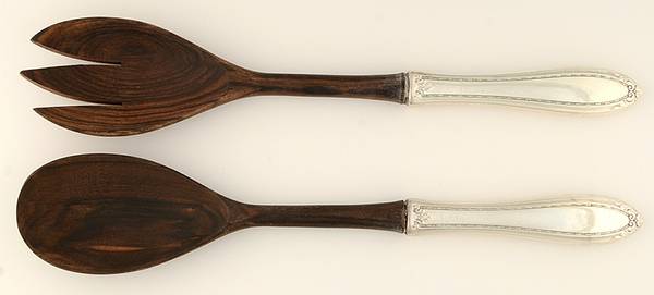Lady Betty (Sterling, 1920) Wooden Bowl 2-Piece Salad Set
