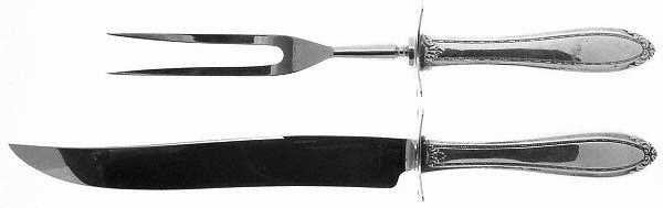 Lady Betty (Sterling, 1920) Large 2-Piece Roast Carving Set w/ Stainless Blade