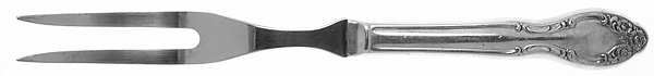 Lady Densmore (Silverplate, 1955) Small Steak Carving Fork with Stainless Prongs