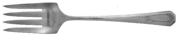 La France (Silverplate, 1920) Medium Solid Cold Meat Serving Fork