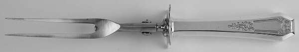 La France (Silverplate, 1920) Large Stainless-Prong Roast Carving Fork