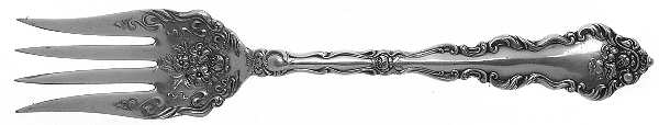 Lafayette (Silverplate, 1908) Small Solid Cold Meat Serving Fork