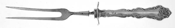 Lafayette (Silverplate, 1908) Small Steak Carving Fork with Stainless Prongs
