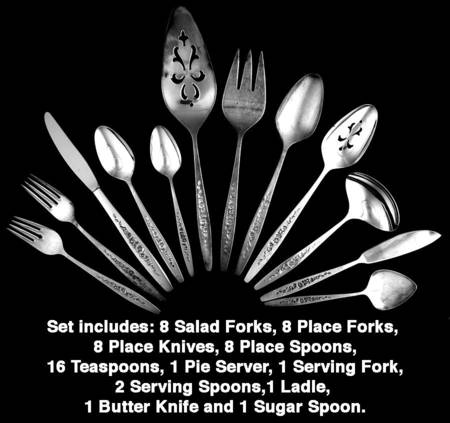Laurel Mist (Silverplate, 1966) 55 Piece Set
