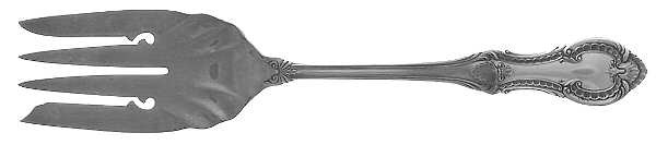 Lambeth Manor (Sterling, 1952, No Monograms) Medium Solid Cold Meat Serving Fork