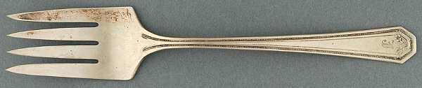 Lancaster (Silverplate, 1939) Medium Solid Cold Meat Serving Fork