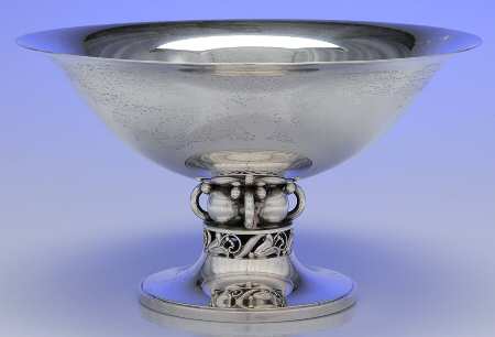 La Paglia Designed (Sterling, Hollowware) Round Sterling Footed Centerpiece