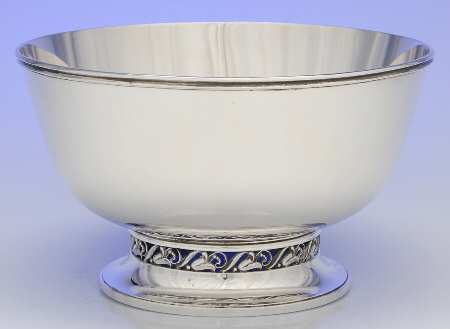 La Paglia Designed (Sterling, Hollowware) Large Sterling Footed Bowl