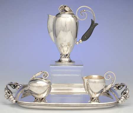 La Paglia Designed (Sterling, Hollowware) 4pc Demi Set(Cpm,Crm,Sum, Trde15)