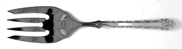 Lastrada (Sterling, 1972) Large Stainless-Tine Cold Meat Serving Fork