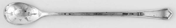 La Touraine (Silverplate, 1920) Pierced Bowl Short Handle Olive Spoon