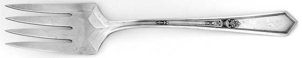 La Touraine (Silverplate, 1920) Medium Solid Cold Meat Serving Fork