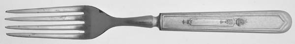 La Touraine (Silverplate, 1920) Indented Solid Handled Fork