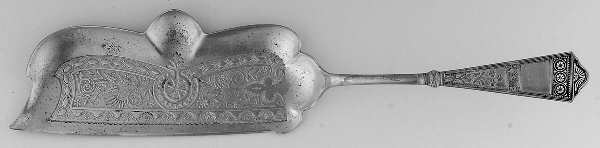 Laurel (Silverplate, 1878) Large Bright Cut Crumber Knife