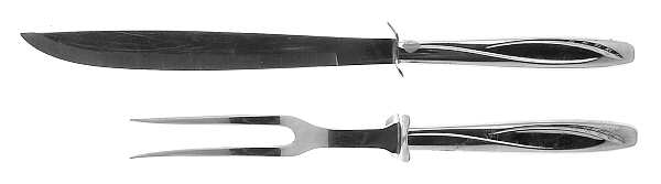 Lawncrest (Stainless) Small Stainless Blade 2-Piece Steak Carving Set