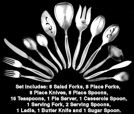 Leilani (Silverplate, 1961) 56 Piece Set