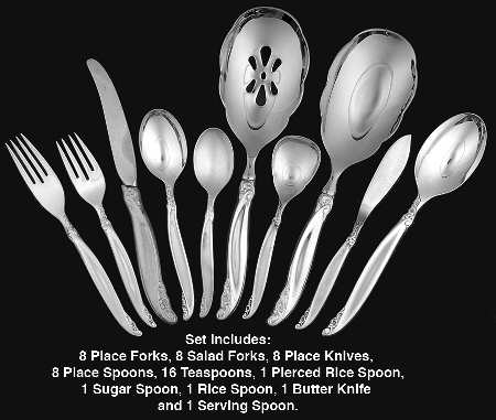 Leilani (Silverplate, 1961) 53 Piece Set