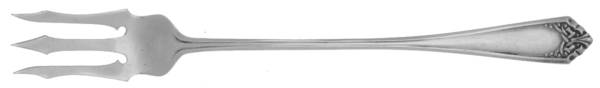 Leicester (Sterling, 1911, No Monograms) Short Handle Pickle/Olive Fork