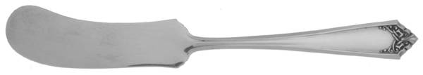 Leicester (Sterling, 1911, No Monograms) Large Flat Handle Butter Spreader
