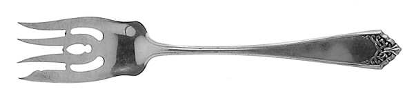 Leicester (Sterling, 1911, No Monograms) Small Solid Cold Meat Serving Fork