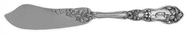 Lily (Silverplate, 1908) Monogram Flat Handle Butter Spreader