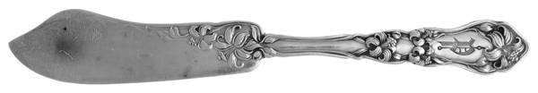 Lily (Silverplate, 1908) Monogram Flat Handle Butter Spreader