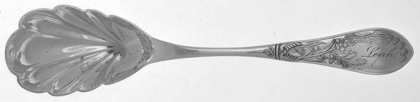 Lily (Silverplate, 1874) Monogram Sugar Shell Spoon