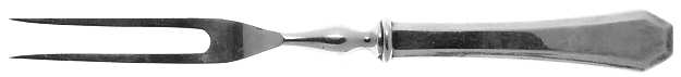 Lincoln (Silverplate, 1917) Small Steak Carving Fork with Stainless Prongs