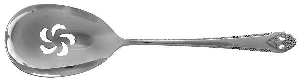 Lovely Lady (Silverplate, No Monos) Solid Pierced Casserole Spoon